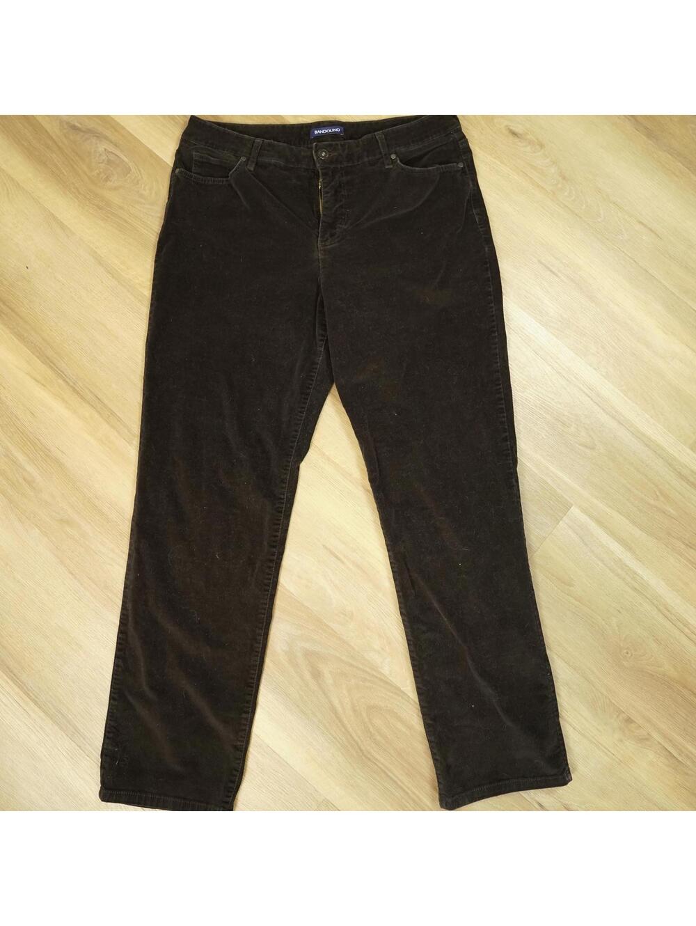 Bandolino‎ Mandie Size 14 - Chocolate Brown Velvet Pants